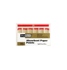 Absorbent Paper Points, штифты бумажные - №25 - 200 штук, DiaDent