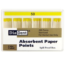 Absorbent Paper Points, штифты бумажные - №50 - 200 штук, DiaDent