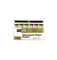 Absorbent Paper Points, штифты бумажные - №40 - 200 штук, DiaDent