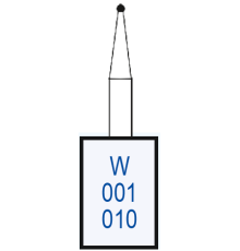 W001010 Бор алмазный W - шар - 010 серый HORICO