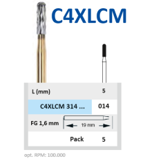 C4XLCM314014 Бор твс - для разрезания коронок - 014 металл и керамика HORICO