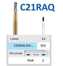 C21RAQ314012 Бор твс - для разрезания коронок - 012 HORICO