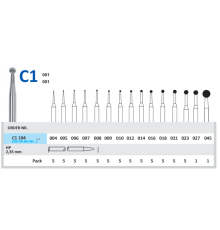 C1104014 Бор твердосплавный - шар - 014  прямой наконечник  HORICO