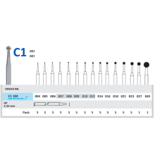 C1104005 Бор твердосплавный - шар - 005  прямой наконечник  HORICO