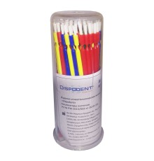 Аппликаторы - кисточки (Brush Applicators), разноцветные - 100 штук (Dispodent)