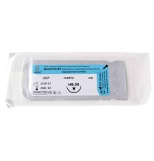 Монофил - . синяя, L=75 см - USP 4/0 - HS-20 - 1 шт, (Линтекс)