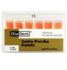 Gutta Percha Points - №15 - 120 штук, DiaDent