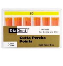 Gutta Percha Points - №20 - 120 штук, DiaDent