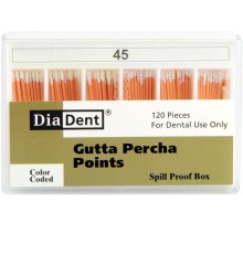 Gutta Percha Points - №45 - 120 штук, DiaDent