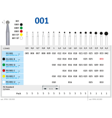 FG001007 Бор алмазный FG - шар - 007 серый HORICO