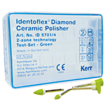 Identoflex Diamond Ceramic Polisher (Test-Set - Green) - полиры для керамики - 4 штуки (Kerr)