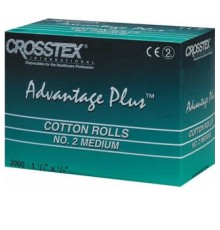 Ватные валики  Advantage PLUS, 2000шт., Crosstex