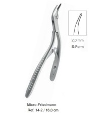 Кусачки костные Micro-Friedmann 16,0 см (рабочая часть 2 мм), 14-2*, (HLW Dental Instruments)